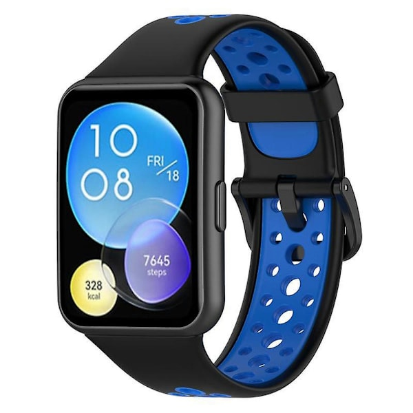 Huawei Watch Fit 2/Watch Fit 2 Active kaksivärinen silikoniranneke Style F