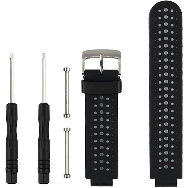Udskiftningsrem til smart armbåndsur til Garmin Forerunner 220/230/235/620/630/735xt/235 Lite Black-White
