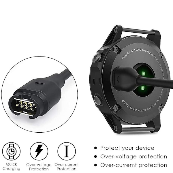 Lader for Garmin Forerunner 45/45S/935/245/55 Music USB-ladekabel