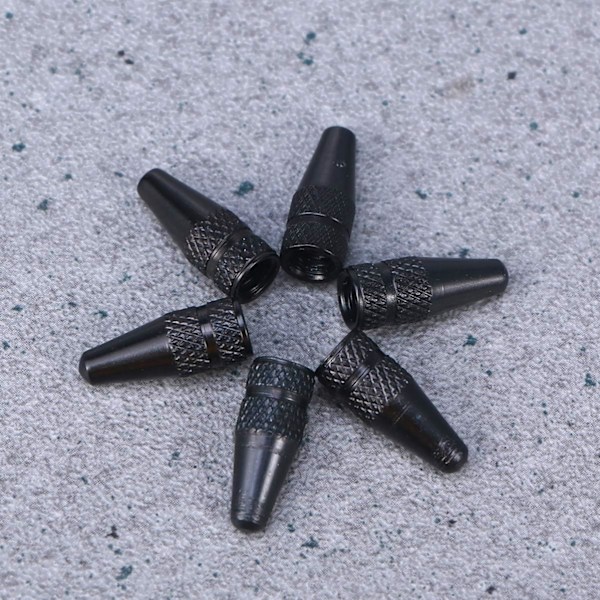 6 aluminiumsventilhætter Black