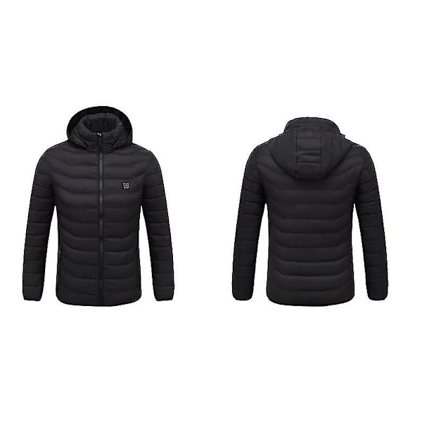 Lämmitetty takki Talvi Ulkona Lämmin Sähkölämmitys Takki 8 Lämmitysaluetta Takit Takit 3XL