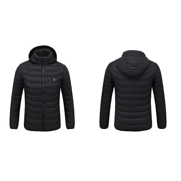 Lämmitetty takki Talvi Ulkona Lämmin Sähkölämmitys Takki 8 Lämmitysaluetta Takit Takit 4XL