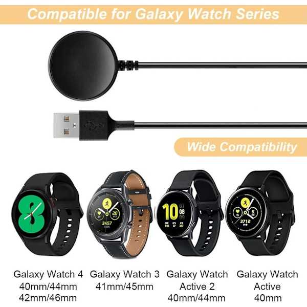 Laddare för Samsung Galaxy Watch 4/4Classic/3/Active 2/Active