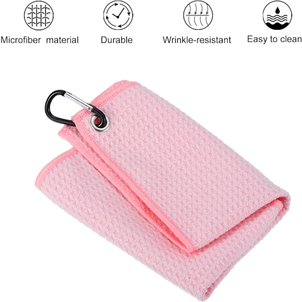 Tri-Fold Golf Håndklæder - Waffle Mønster Håndklæder med D-Klips til Golf