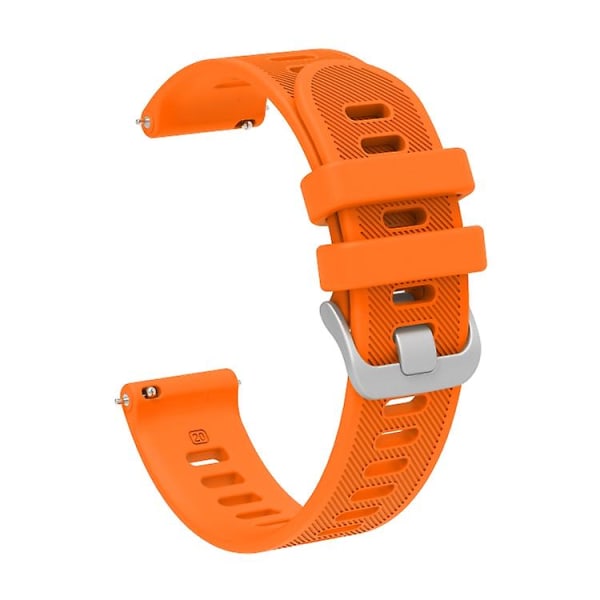 För Garmin Forerunner 245 Music 20mm Silicone Twill Watch Band Orange