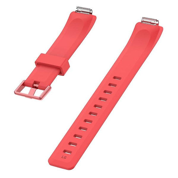 Til Fitbit Inspire / Inspire Hr Glossy Surface Silicone Watch Band Red