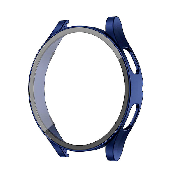 Glas+etui til Samsung Galaxy Watch 4 44mm 40mm Tilbehør Pc All-around Anti-fall Bumper Cover+skærmbeskytter Galaxy Watch4 blue Galaxy watch 4 40mm