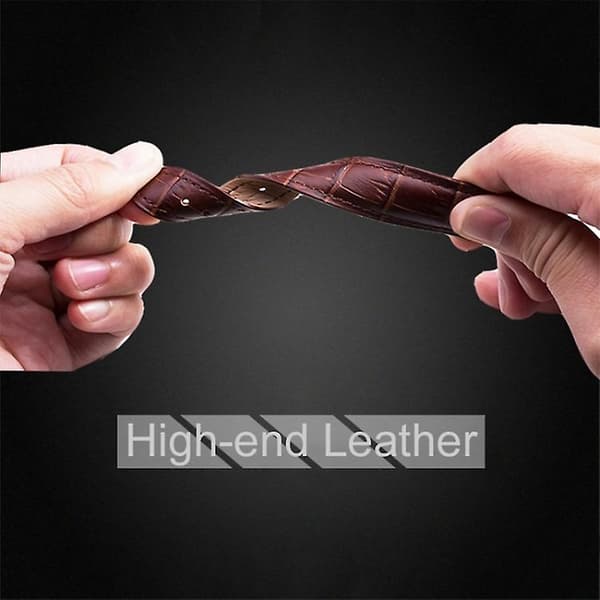 Til Fitbit Versa 4 / Sense 2 Universal Crocodile Texture ægte læderurrem Brown