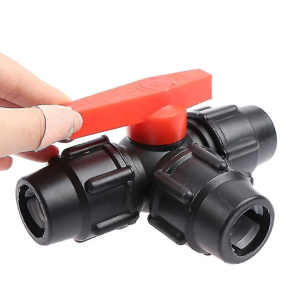 1st Användbar Pe trevägs snabbkopplingsrörventil A7(Black 25mm)