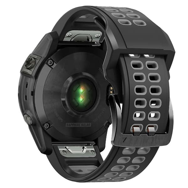 Silikoniranneke Garmin Fenix 7 22mm e Black Grey
