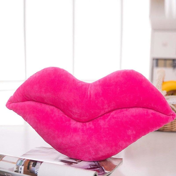 30cm Creative Pink Red Lips Shape Pute Hjem Dekorativ putepute