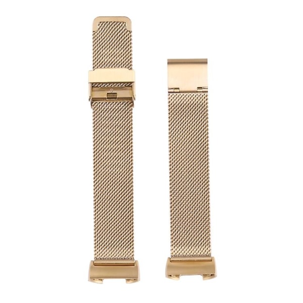 Til Fitbit Charge 4 Double Insurance Buckle Milanese Watch Band Gold