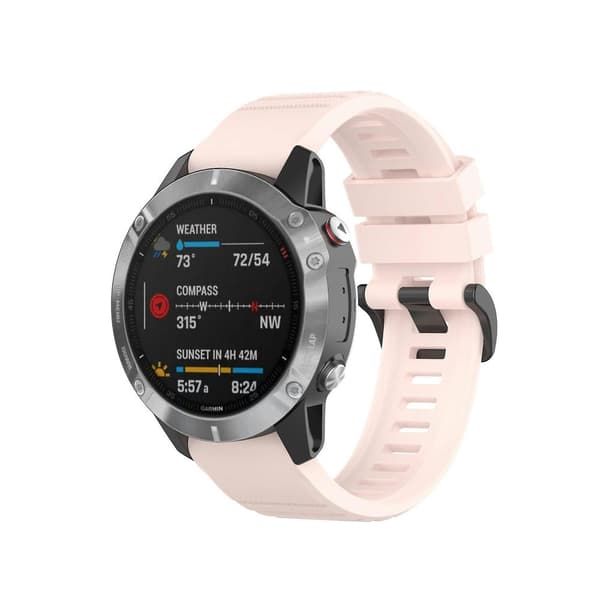 Silikon Hurtigutløser Rem For Garmin Fenix 7 / Epix Light Pink