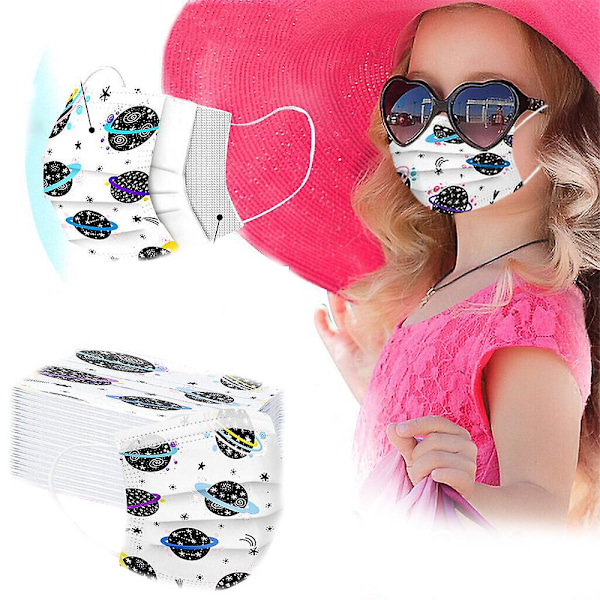 Design Mask för Barn Ansikte Engångs Andningsbar 3-lagers icke-vävd engångs-mask A