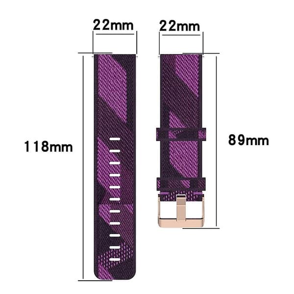For Garmin Vivoactive 4 22 mm nylonvevd klokkerem Blue