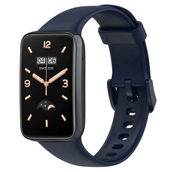 Stropp for Xiaomi Band 7 Pro Solid farge silikonstropp (Mørkeblå)