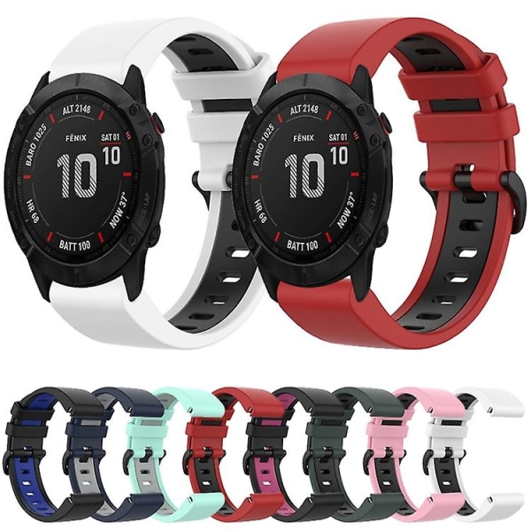 Garmin Fenix ​​6x 26 mm:n watch ranneke Pink-Black