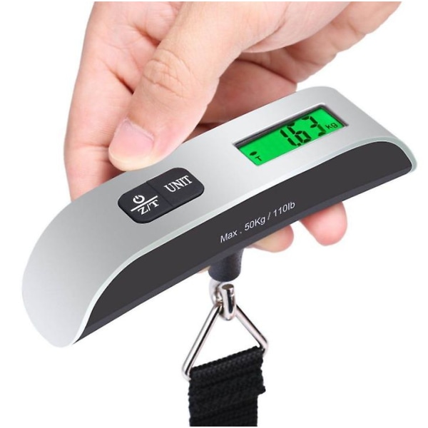 50kg/10g elektroninen vaaka LCD digitaalinen riippuva matkatavaravaaka Jousivaaka