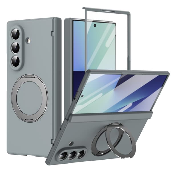 Magnetisk deksel til Samsung Galaxy Z Fold8 Ultra, støtsikkert med stativ og skjermbeskytter Grey