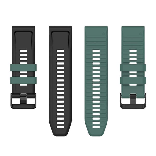 Silikoneur til Garmin Fenix 7 22mm Olive Green Black