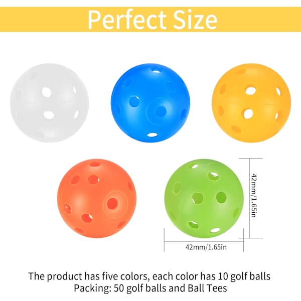 Luftflöde Ihåliga Golfbollar för Svingträning (28-pack)