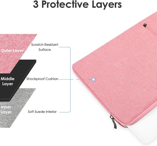 10\" Vanntett Laptopveske Rosa