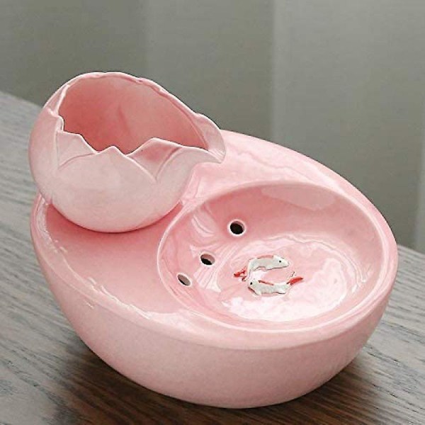 Keramisk vanndispenser for kjæledyr - Lotus Vertical Cat Drikkefontene pink