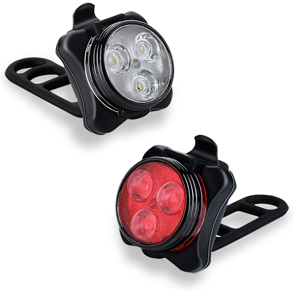 USB Genopladeligt Cykellys Sæt, Super Lys LED Cykellys