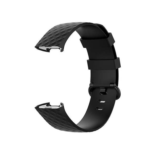 Fargespenne Tpu armbåndsurrem for Fitbit Charge 4 / Charge 3 Se Black