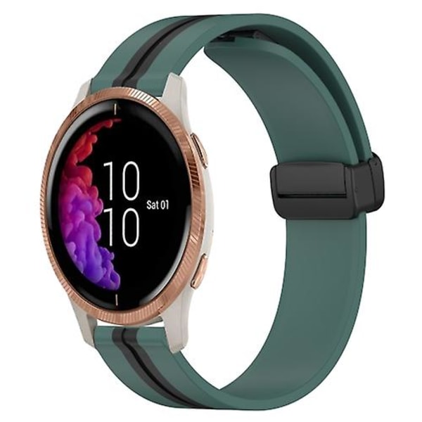 Garmin Venu 20 mm:n taittuva magneettilukko watch Olive Green - Black