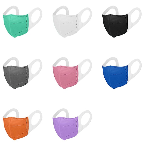 100 st engångsmunskydd 3D 3-lagers non-woven masker med mjuk elastisk öronögla mask White