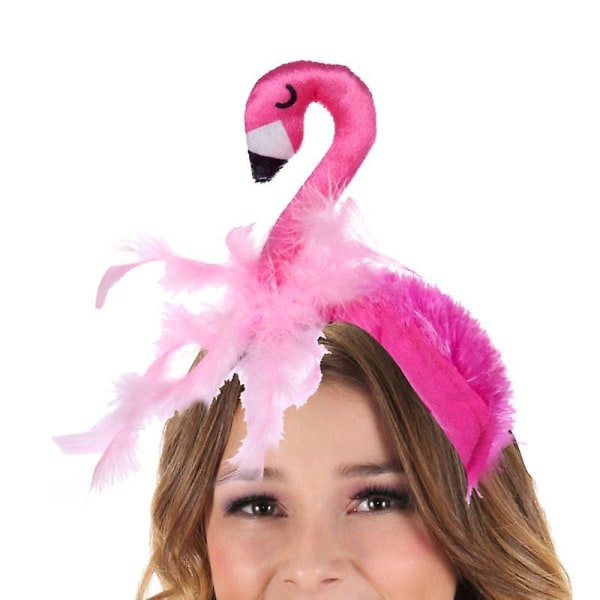 Hauska Flamingo-päähine Hiusvanne Otsapanta Syntymäpäiväjuhla-asu Cosplay-sisustus