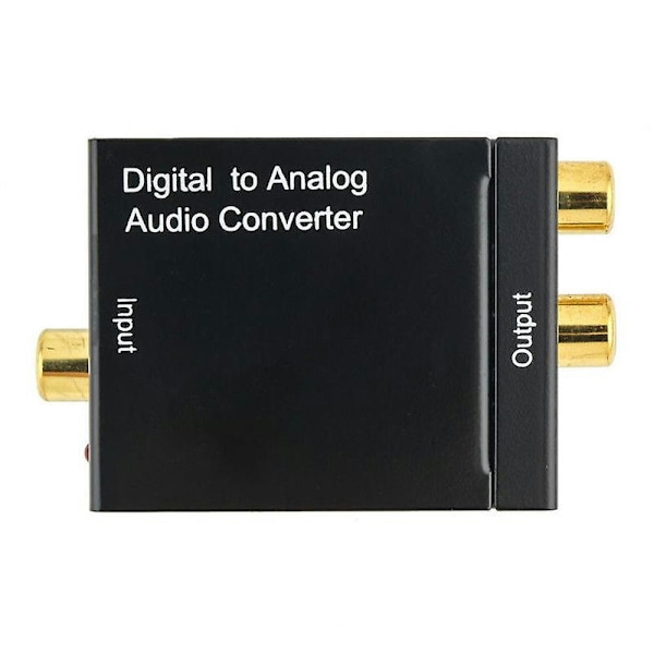 Digital optisk Toslink SPDIF koaxial till analog RCA ljudkonverterare adapter med fiberkabel