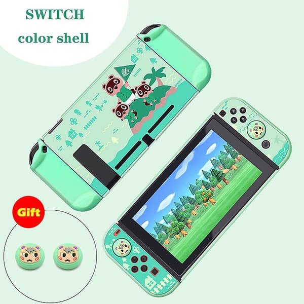 Beskyttende skall for Nintendo Switch Animal Crossing Hard Case Cover Shell Controller Case For Nintendo Switch-tilbehør green