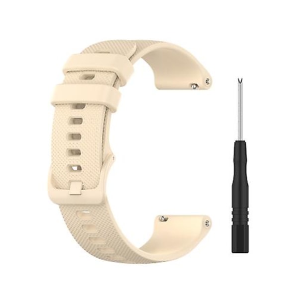 Til Garmin Forerunner 745 Small Grid Quick Release Urrem med skruetrækker Beige