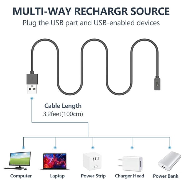 Lader for Xiaomi Redmi Watch 3 Lys Bæreveske