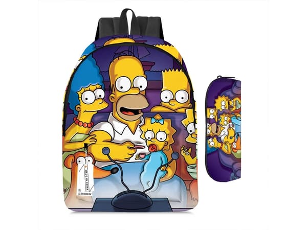 Student Ryggsäck The Simpsons Tvådelad Set4