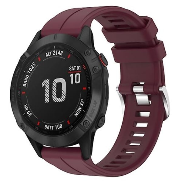 Garmin Fenix ​​6 Pro Gps 22mm yksivärinen watch ranneke Burgundy