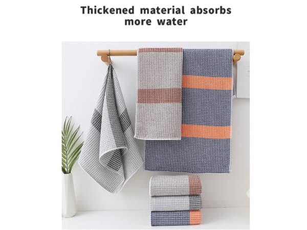 5-pak rene bomuldsansigtshåndklæder, Super absorberende og hurtigtørrende (grå/37x74cm)