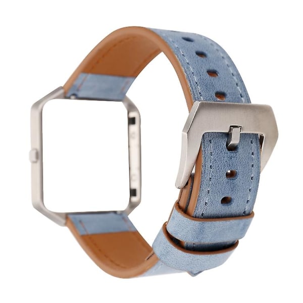 För Fitbit Blaze Fresh Style Leather Watch Band Blue