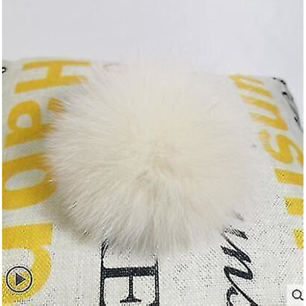 Hatut Käsintehty todella suuri hiuspallo turkishousu soljella Fox fur beige