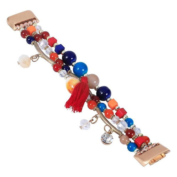För Fitbit Charge 5 Round Bead Chain Watch Band Colorful