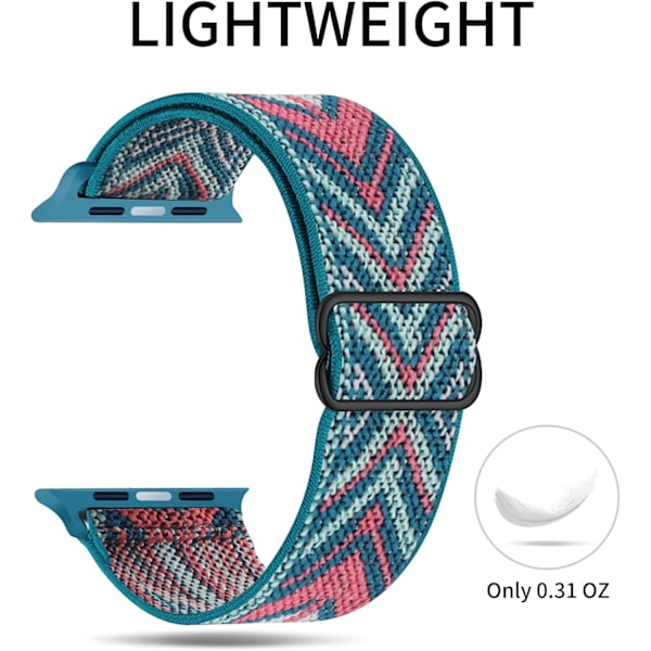Elastisk Solo Loop-reim kompatibel med Apple Watch-reimer 22 42mm/44mm/45mm