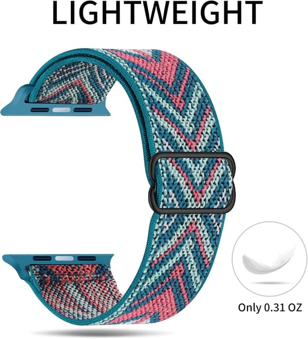 Elastisk Solo Loop-reim kompatibel med Apple Watch-reimer 24 38mm/40mm/41mm