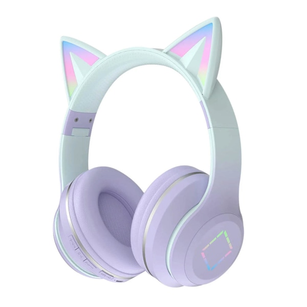 Ekte trådløse Bluetooth-hodetelefoner Foldable Wireless Audio for Kids Bluetooth 5.1 med mikrofon Lilla