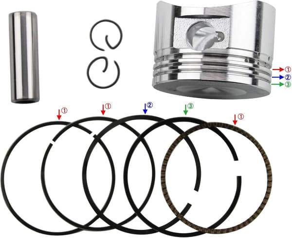 52,4 mm Bore Stempelringsæt til 110cc Dirt Bikes, Go Karts, ATV