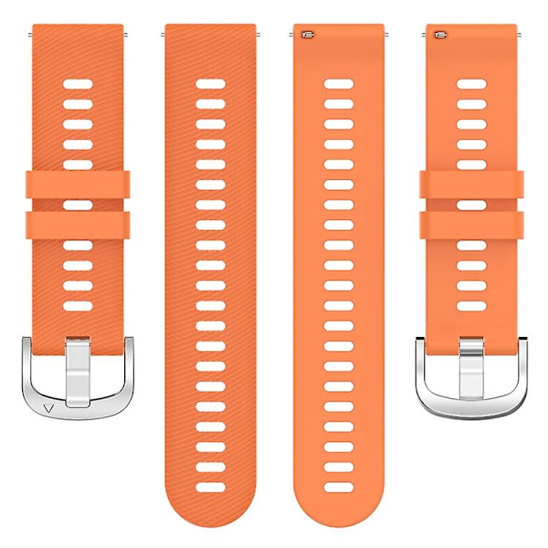 Til Garmin Venu 2plus 20mm Cross Textured Silicone Watch Band Orange