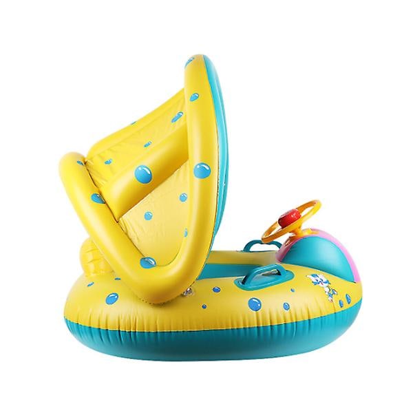 Safety Baby Inflatable Ring Children's Swimming Ring Sunshade Seat Pool Accessories Wheel Belt Adjustable