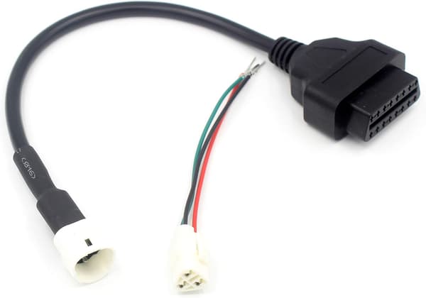 Motorcykel OBD II 16-polet Diagnostisk Adapterkabel