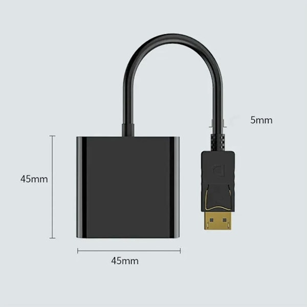 Displayport till VGA-gränssnittsmonitoradapter, DP till VGA-datorgrafikkonverterare